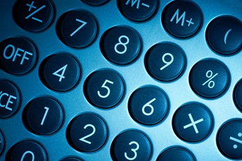 full frame blue illuminated numeric keypad detail